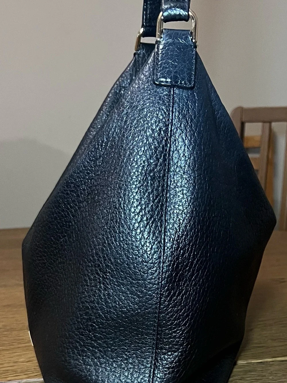 Kate Spade Prospect Place Kaia Hobo Black Pebbled Leather Shoulder Bag Purse